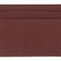 Burgundy Calf Leather Double Sided Card Holder