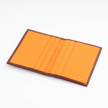 Burgundy & Orange Billfold Card Holder