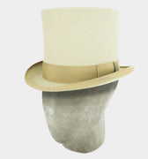 Cream Tall Top Hat - Hilditch & Key