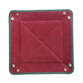 Dark Green Calf Leather with Burgundy Suede Travel Tray