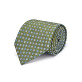 Green & Blue Flower Woven Silk Ties