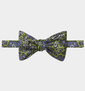 Green Paisley Silk Handmade Bow Tie