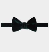 Green Silk Velvet Bow Tie