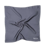 Grey Silk Handkerchief with White Spots