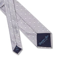 Grey Twill with White Spots Woven Silk Tie