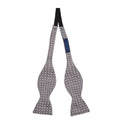 Grey & White Spots Silk Handmade Bow Tie