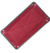 Large Dark Green With Burgundy Suede Tidy Tray