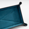 Large Dark Grey With Cobalt Suede Tidy Tray