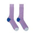 Lilac Cotton Socks with Contrast Heel & Toe