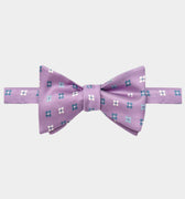 Lilac Floral Silk Handmade Bow Tie