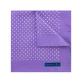 Lilac Silk Handkerchief with White Medium Spots