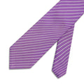 Lilac & White Stripes Woven Silk Tie