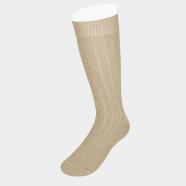 Long Mid Beige Heavy Sports Wool Socks