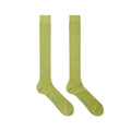 Long Plain Light Green Cotton Socks