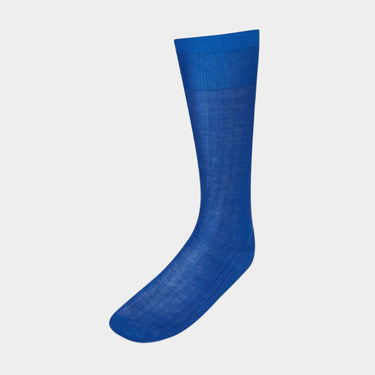 Long Plain Royal Cotton Socks