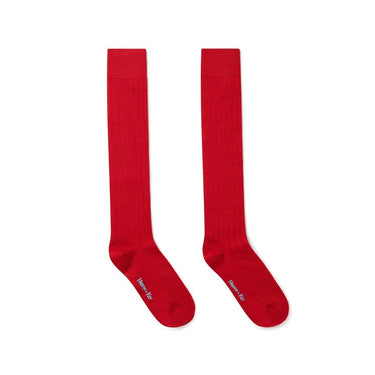 Long Red Heavy Sports Wool Socks