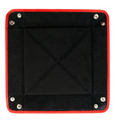 MEDIUM TRAVEL TIDY TRAY FLOTTER/RED BLACK SUEDE