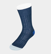 Navy Cotton Socks with Contrast Heel & Toe