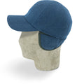 Navy Herringbone Loro Piana Wool Baseball Cap