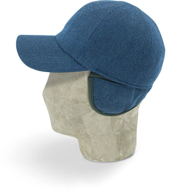 Navy Herringbone Loro Piana Wool Baseball Cap