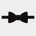 Navy Silk Velvet Bow Tie