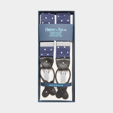 Navy & White Spot Braces