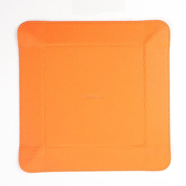 Orange Calf Leather with Brown Suede Travel Tray