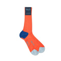 Orange Cotton Socks with Contrast Heel & Toe