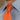 Orange Printed Silk Tie with White Medium Spots