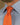 Orange Printed Silk Tie with White Medium Spots