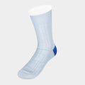 Pale Blue Cotton Socks with Contrast Heel & Toe