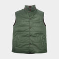 Petrol Leather Button-Up Gilet