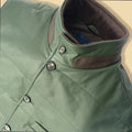 Petrol Leather Button-Up Gilet