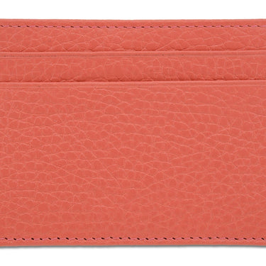 Pink Calf Leather Double Sided Card Holder