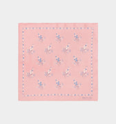 Pink Floral Silk Handkerchief