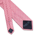 Pink Printed Silk Tie with White Medium Spots