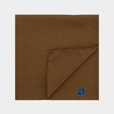 Plain Brown Silk Handkerchief