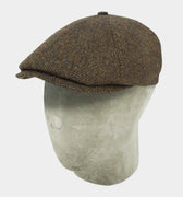 Plain Brown Woollen Herringbone Toni Cap