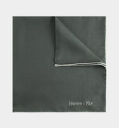 Plain Dark Grey Silk Handkerchief