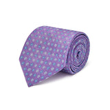 Purple & Blue Flower Woven Silk Ties