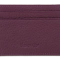 Purple Calf Leather Double Sided Card Holder