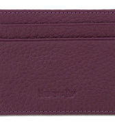 Purple Calf Leather Double Sided Card Holder