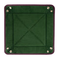 Purple Calf Leather with Dark Green Suede Travel Tray