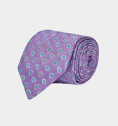 Purple Paisley Bean Woven Silk Ties