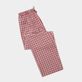 Red, Grey & White Checked Brushed Cotton Loungewear Bottoms