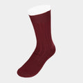 Short Deep Red Heavy Sports Wool Socks