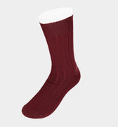 Short Deep Red Heavy Sports Wool Socks