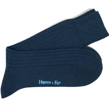 Short Navy Wool Socks