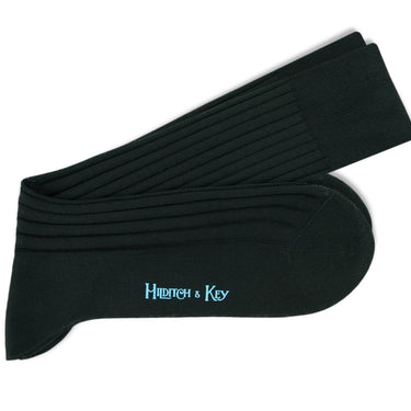 Short Plain Black Cotton Socks