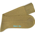 Short Plain Brown Cotton Socks